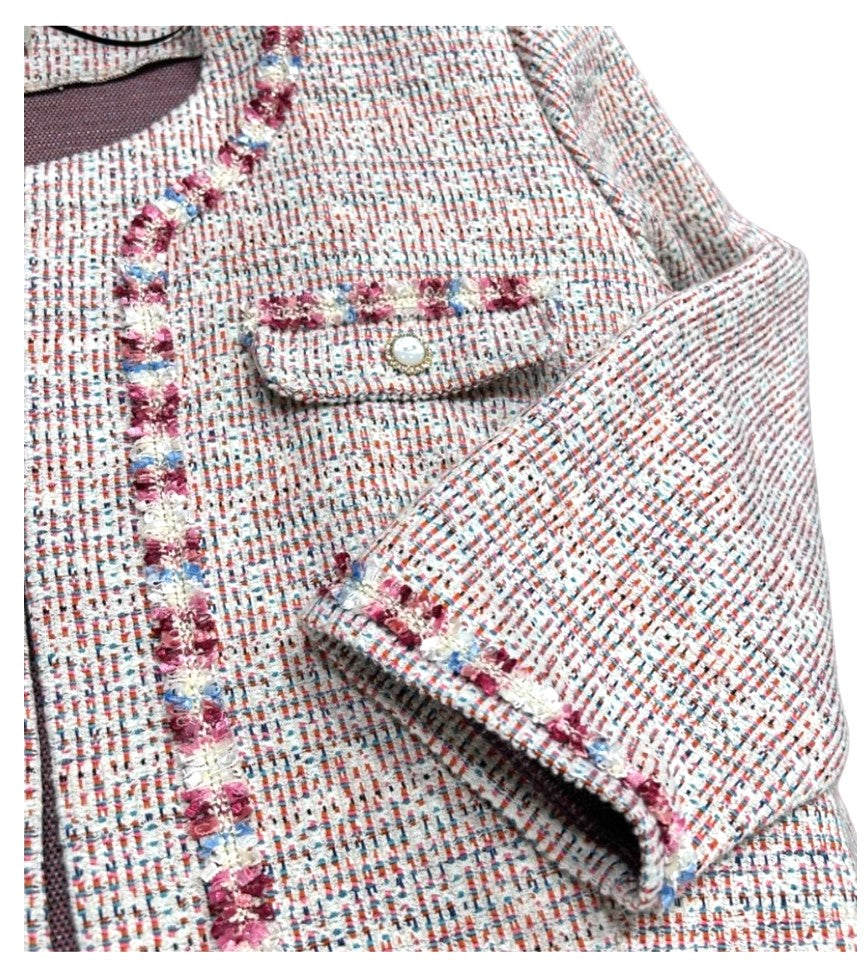 CHAQUETA JAQUARD CON VIVOS