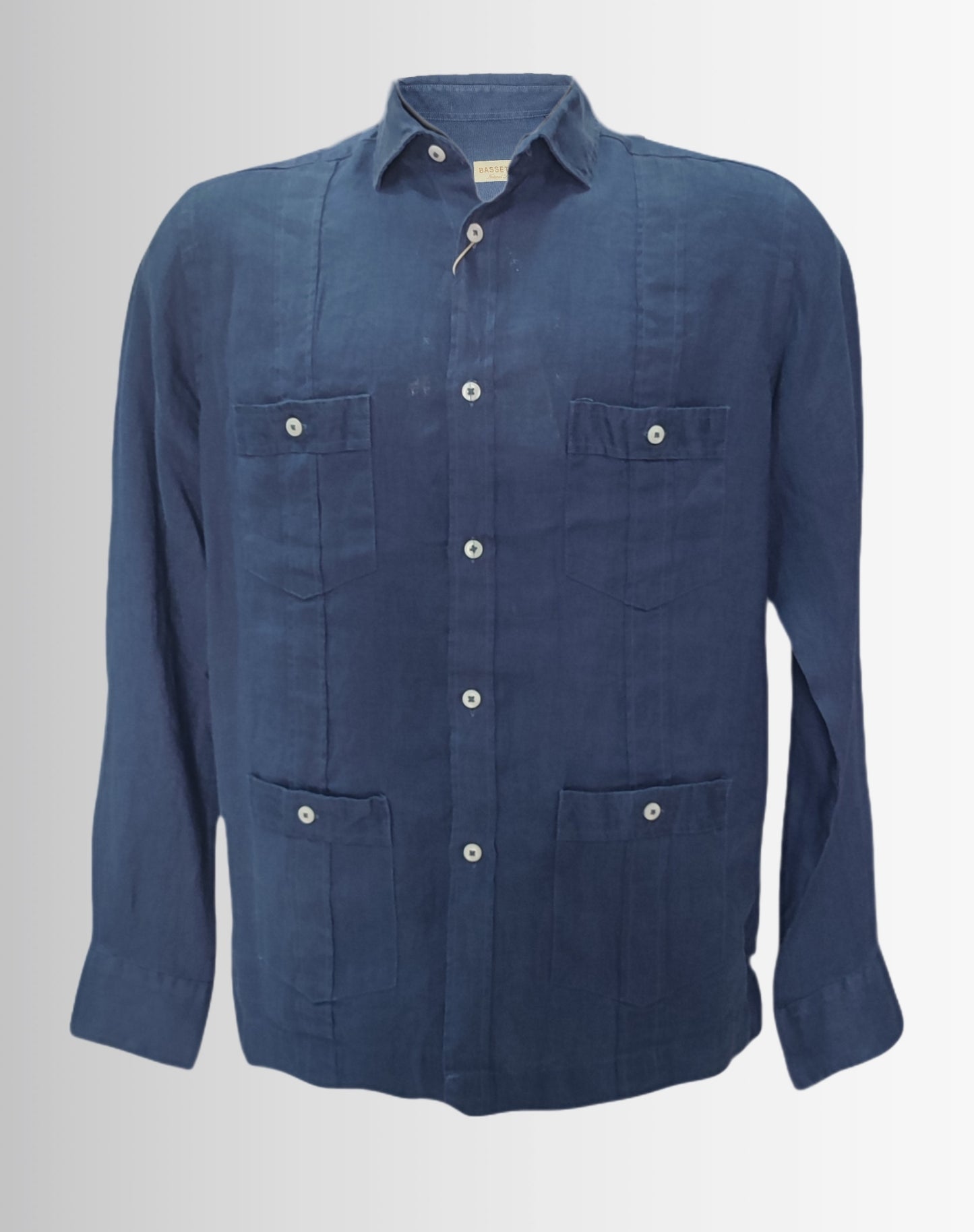 GUAYABERA AZUL MARINO