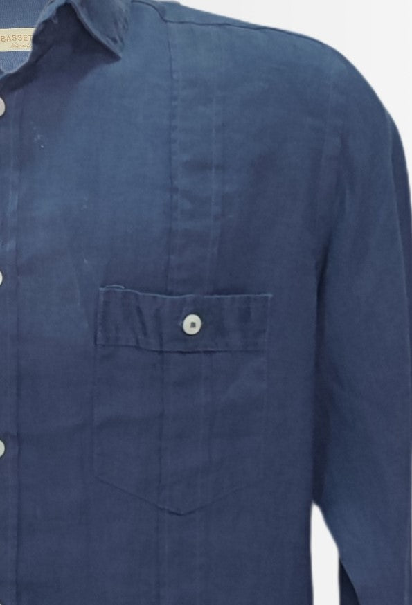 GUAYABERA AZUL MARINO