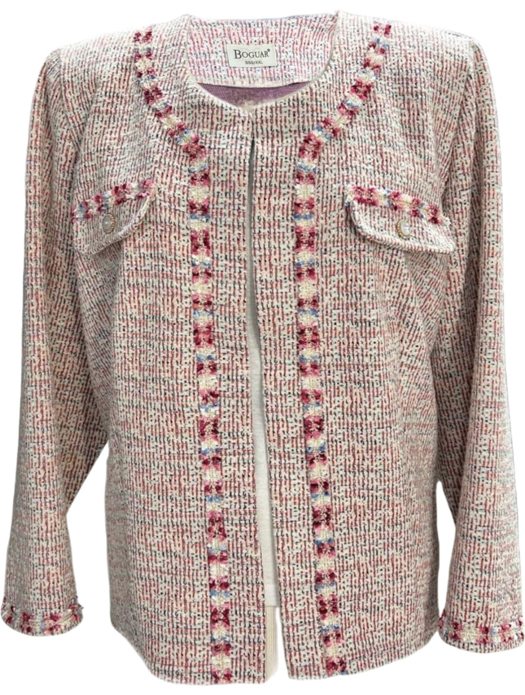 CHAQUETA JAQUARD CON VIVOS