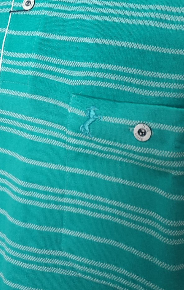 POLO TURQUESA RAYAS