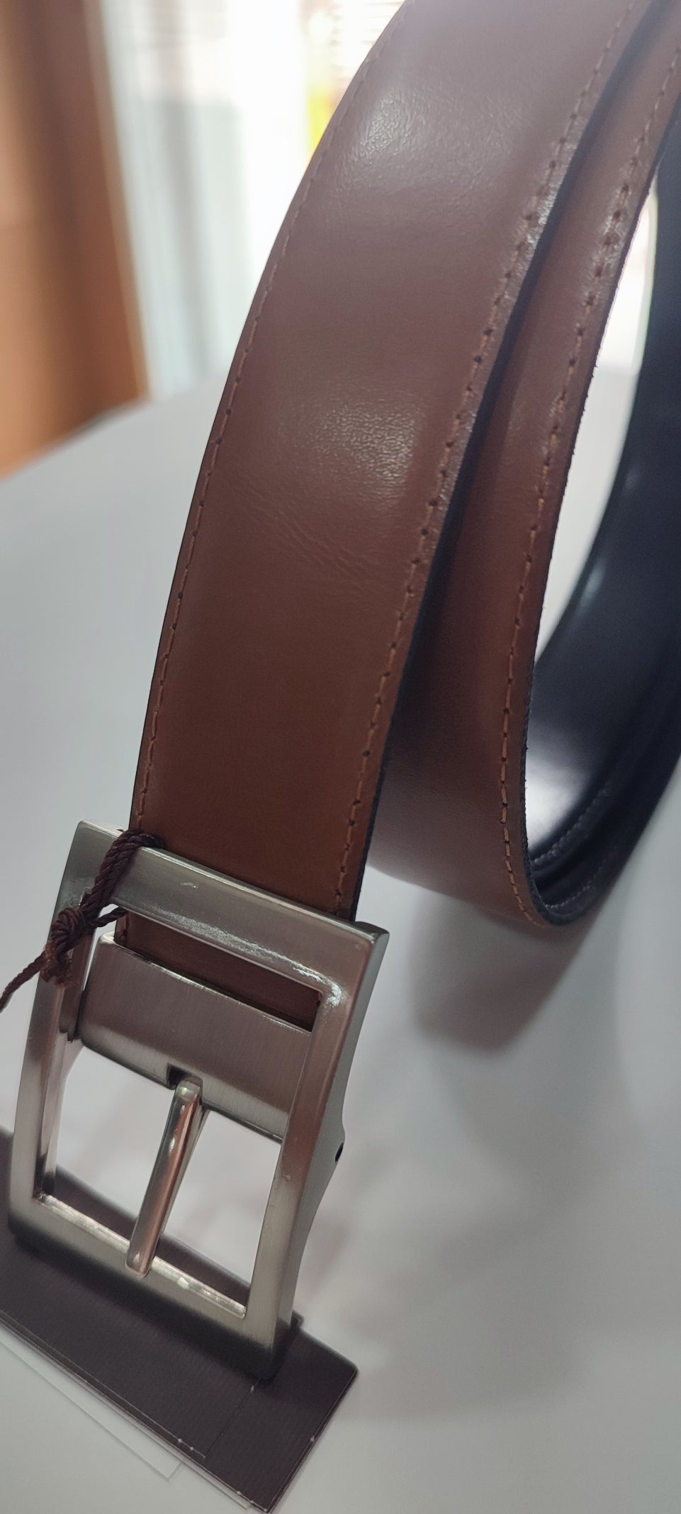 CINTURÓN PIEL REVERSIBLE CAMEL/ NEGRO