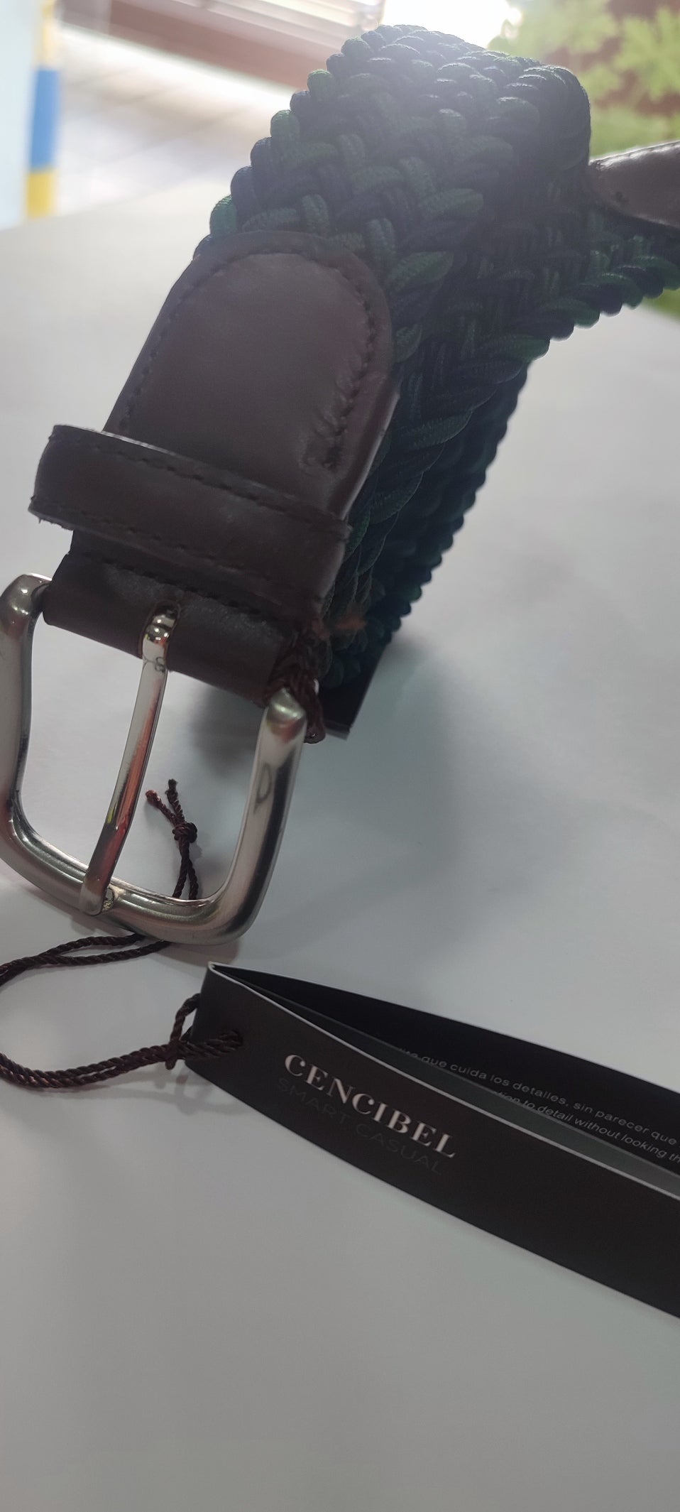 CINTURÓN SEMI ELÁSTICO GAMO TRENZADO VERDE