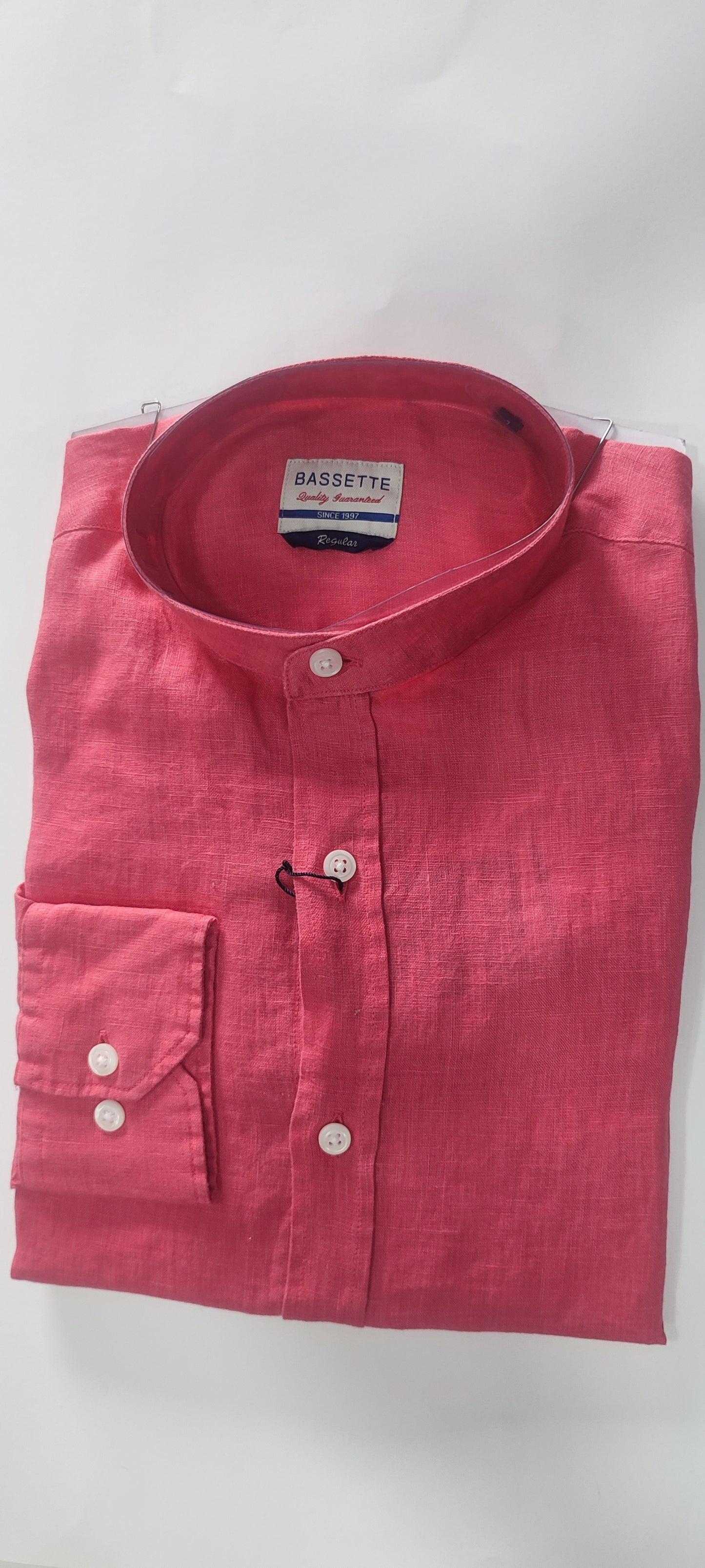 CAMISA 100% LINO CORAL