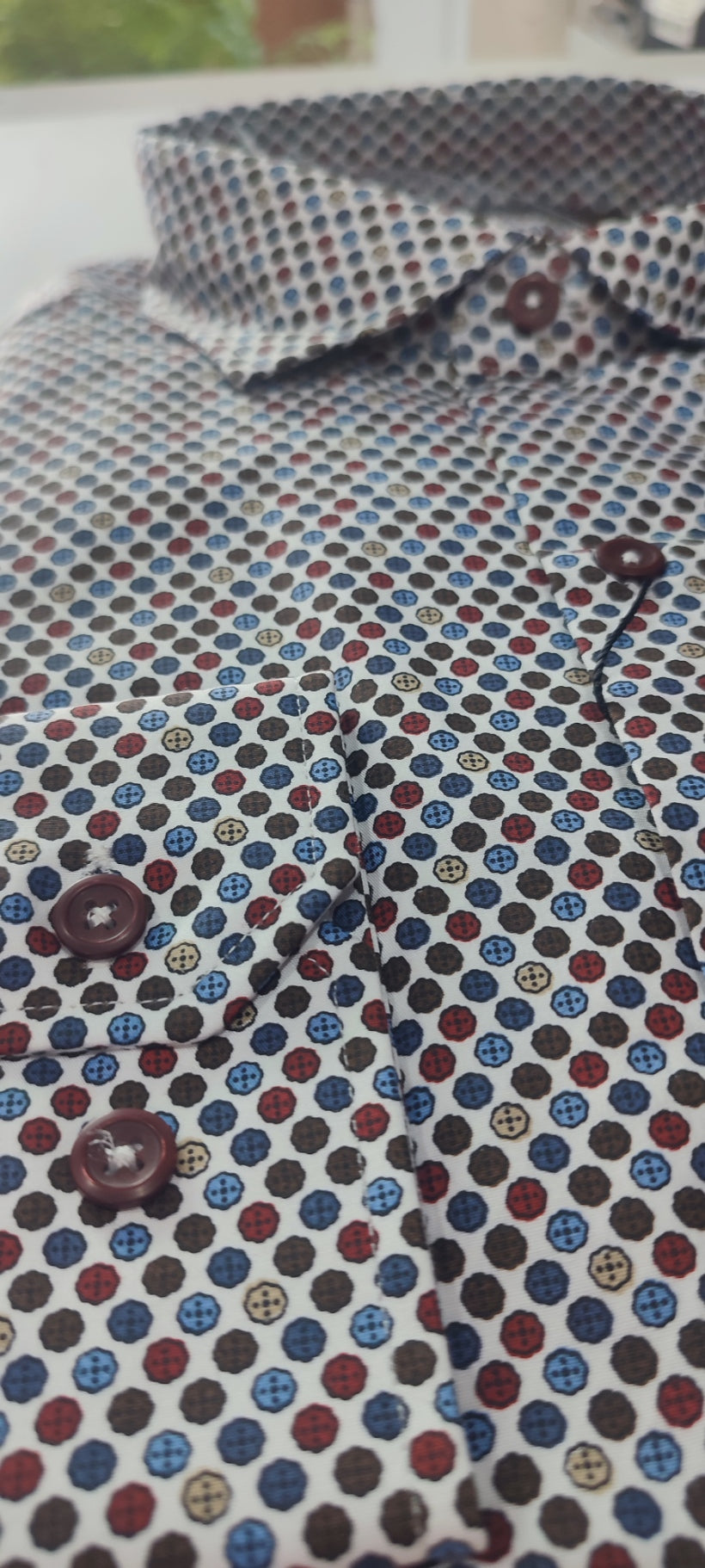 CAMISA SLIM M/L ESTAMPADO COLOR