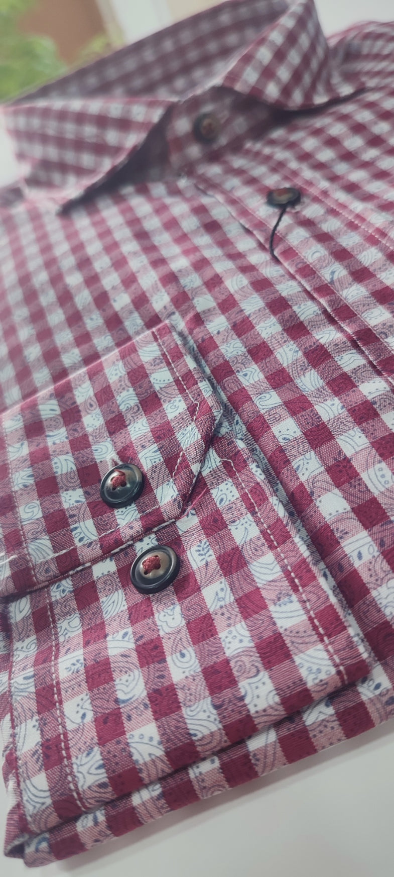 CAMISA SLIM M/L CUADROS