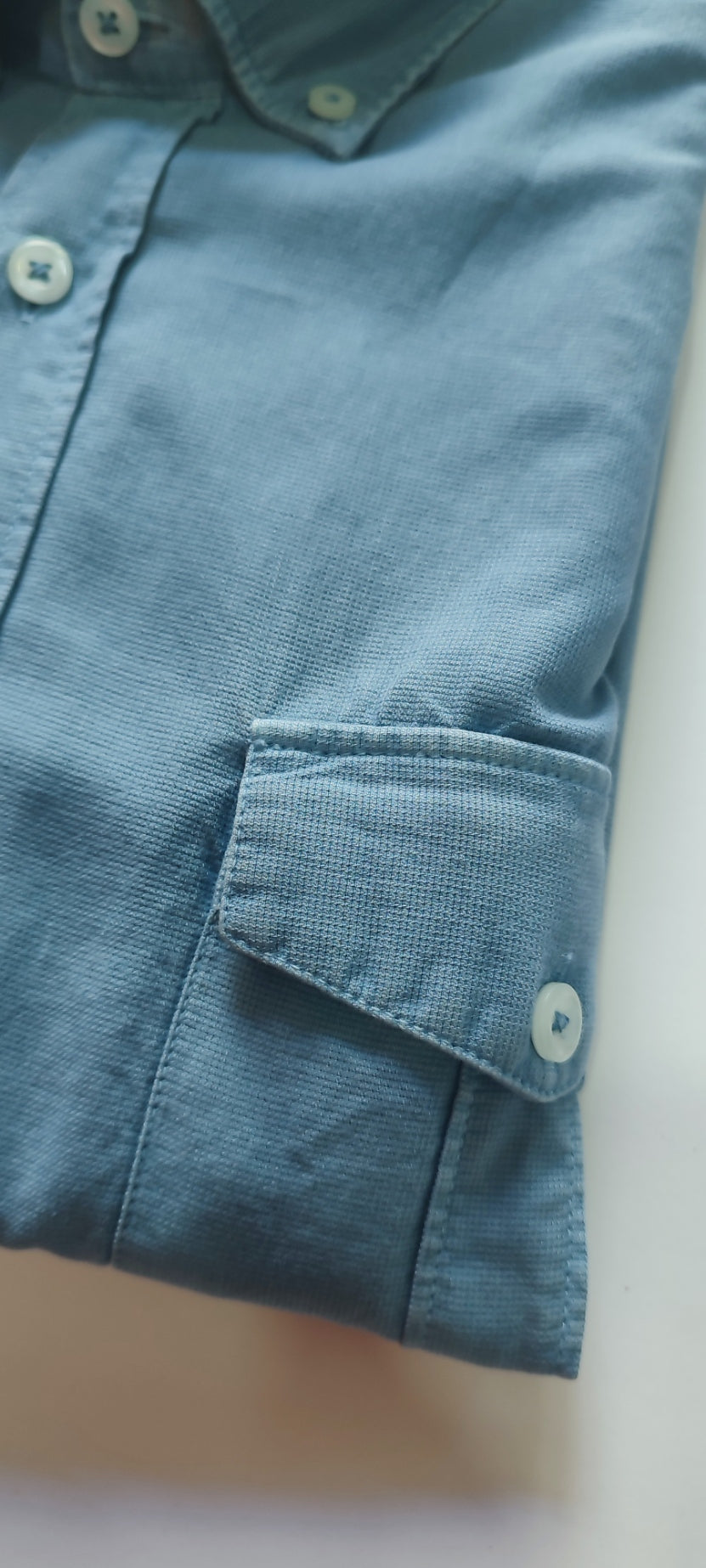 CAMISA MANGA LARGA DOBLE BOLSILLO VERDE MAR