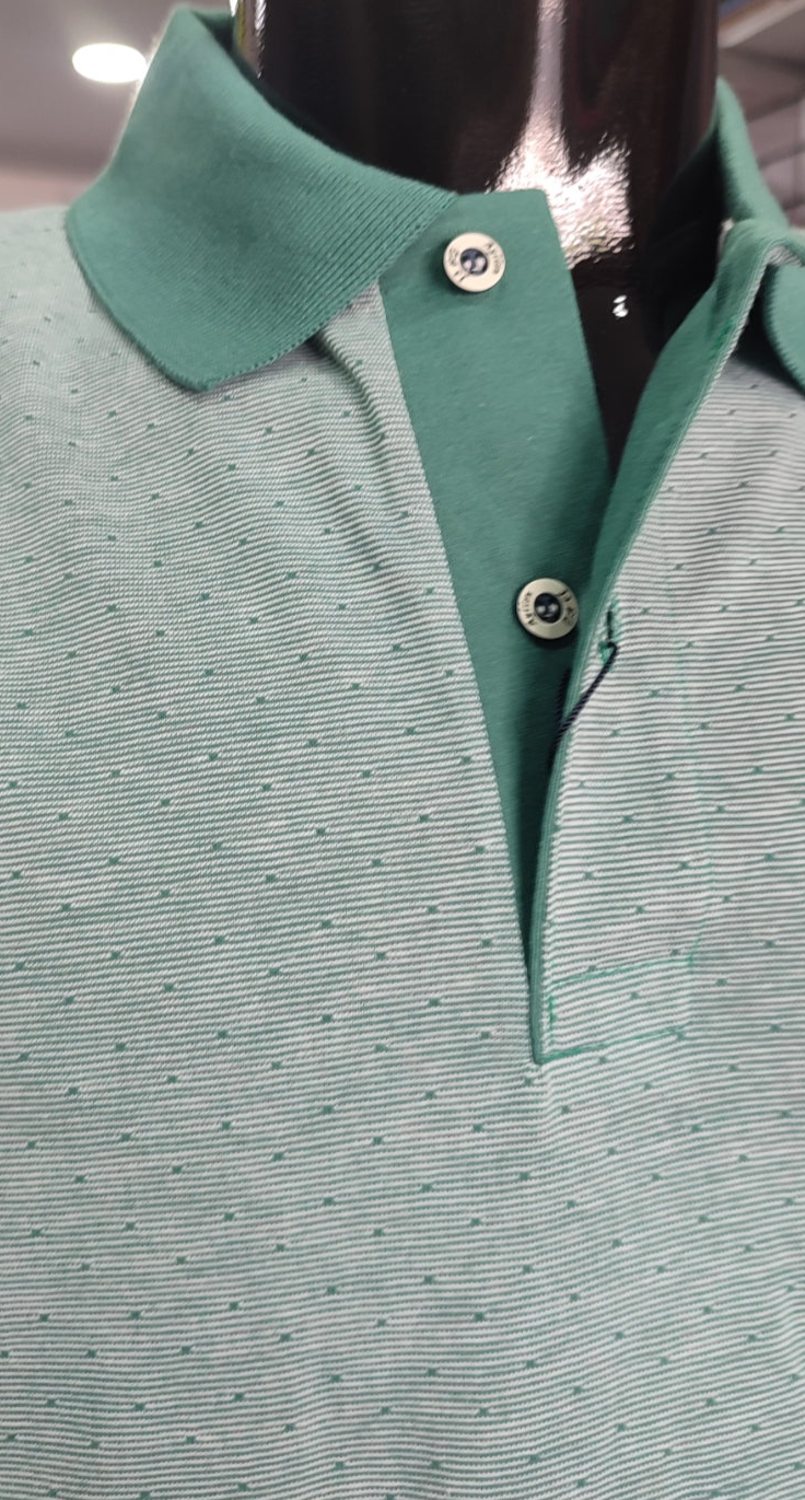 POLO CUELLO VIVOS EN VERDE