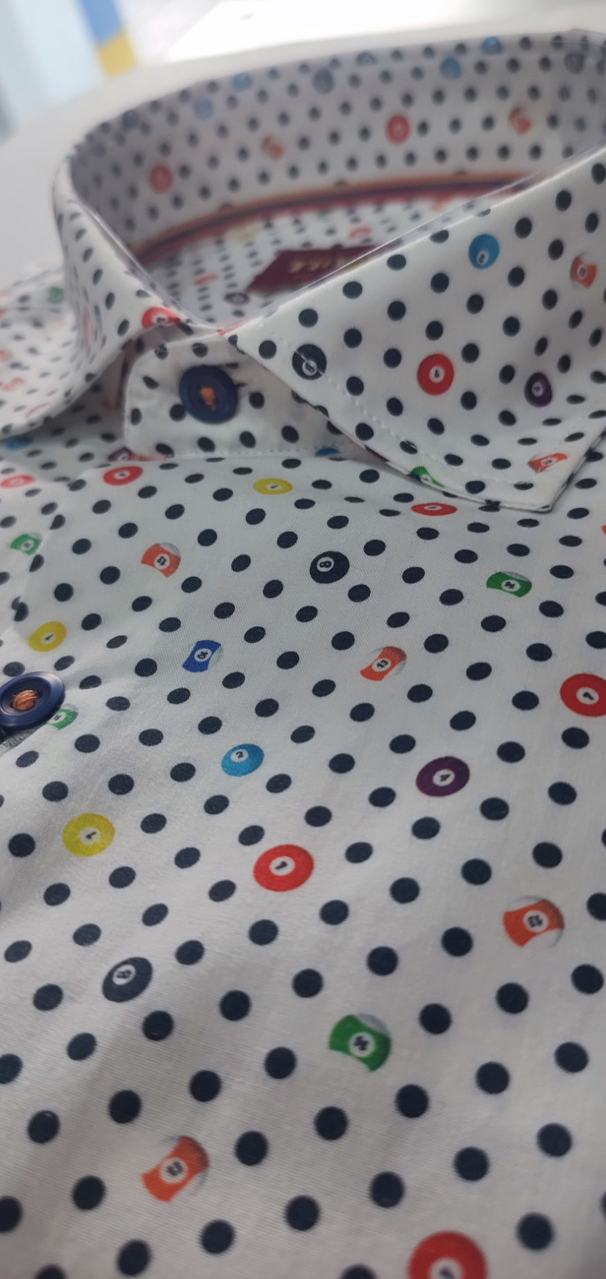CAMISA SLIM M/L ESTAMPADO BOLA DE BILLAR