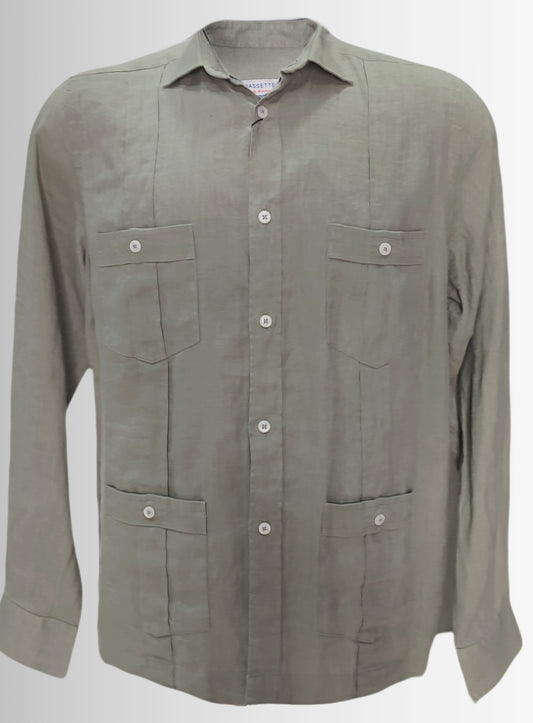 GUAYABERA VERDE MILITAR