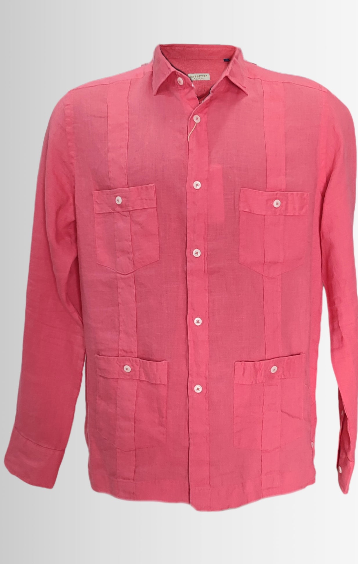 GUAYABERA  COLOR CORAL