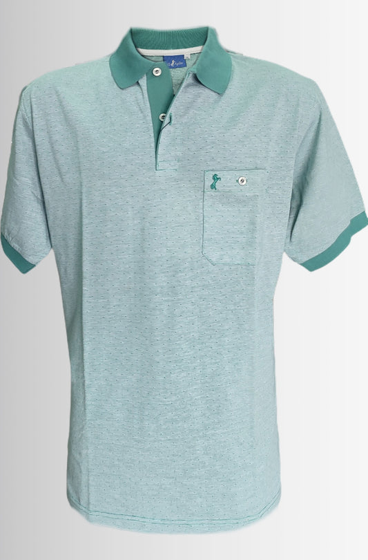 POLO CUELLO VIVOS EN VERDE