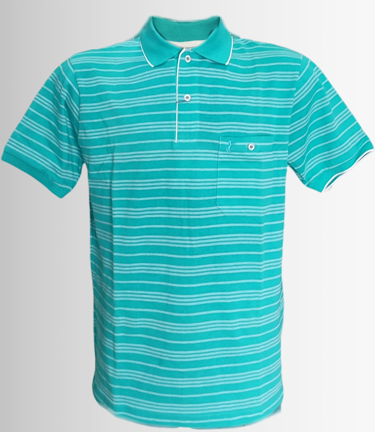 POLO TURQUESA RAYAS