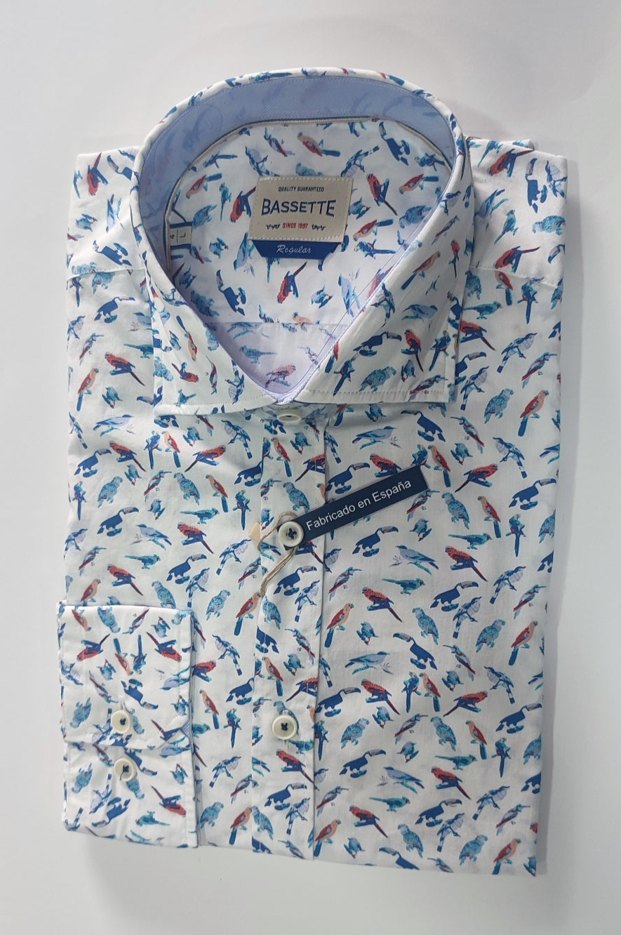 CAMISA SLIM M/L ESTAMPADA