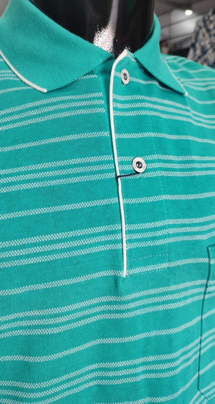 POLO TURQUESA RAYAS