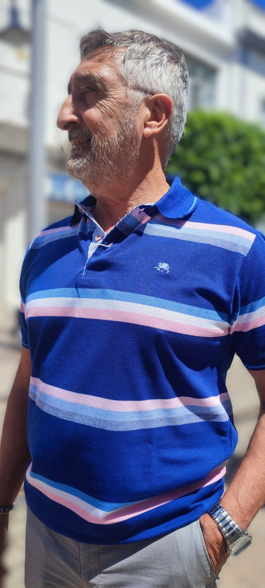 POLO AZUL RAYAS