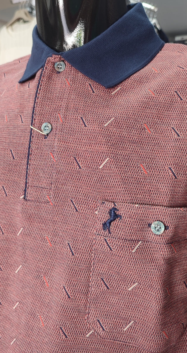 POLO CUELLO COLOR AZUL